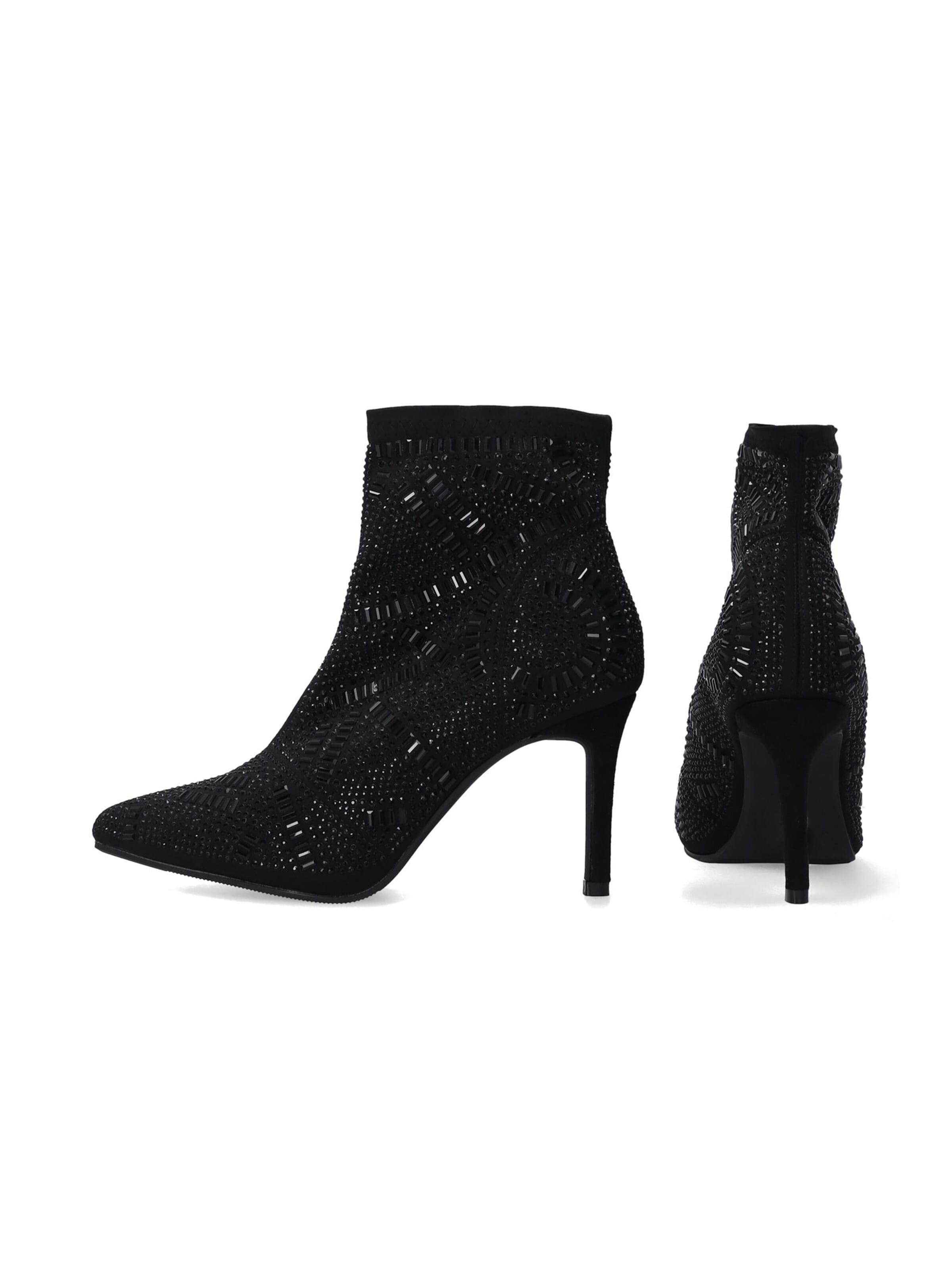VENEZIA Boots 'Schwarze Damenstiefel mit Kristallen 41' in Black: front