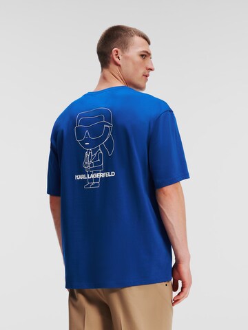 Karl Lagerfeld - Camisa 'Ikonik' em azul