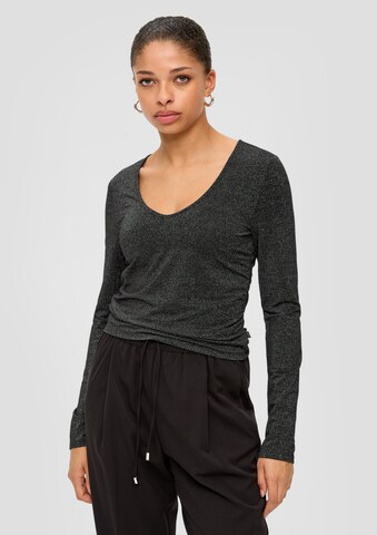 QS Shirt in Grau: Vorderseite