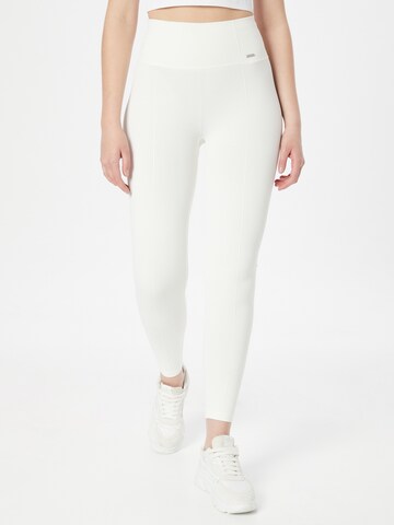 aim'n Skinny Workout Pants 'Luxe' in White: front