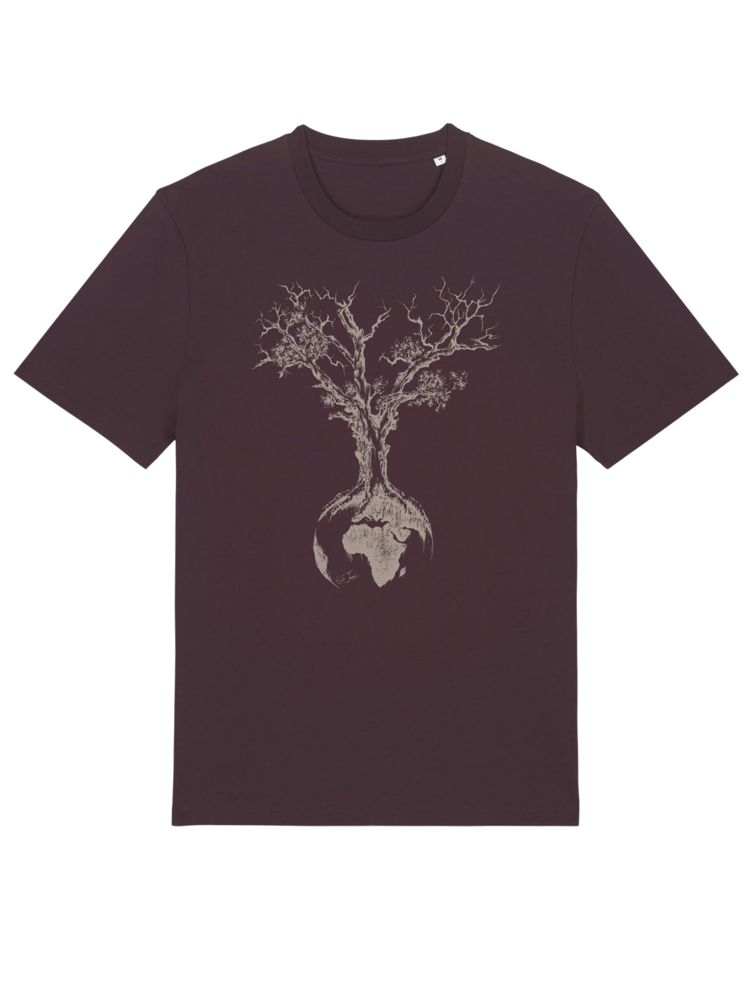 Life-Tree Shirt 'Weltenbaum' in Brown: front