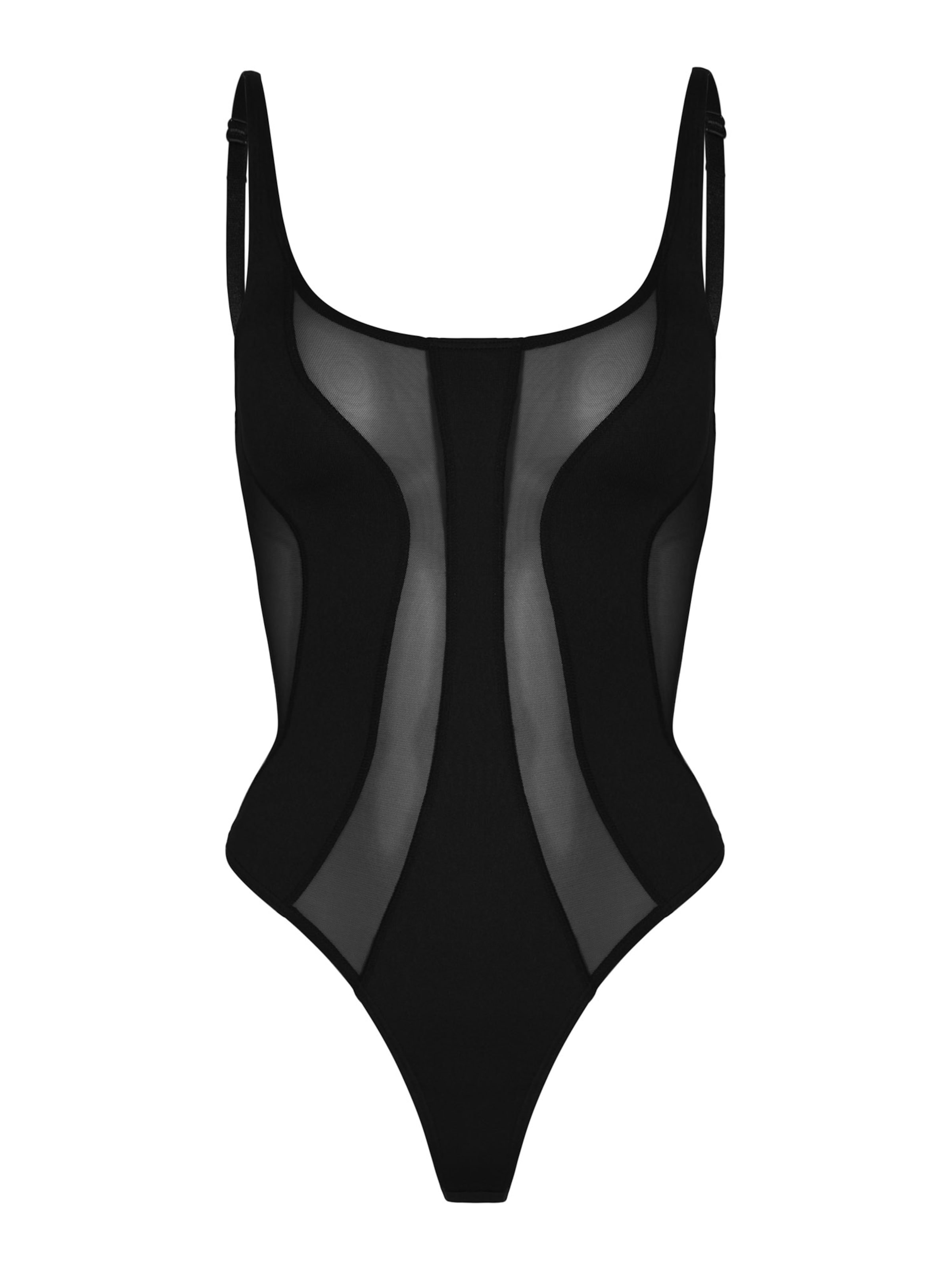 OW Collection Body 'Twist' in Schwarz: Vorderseite