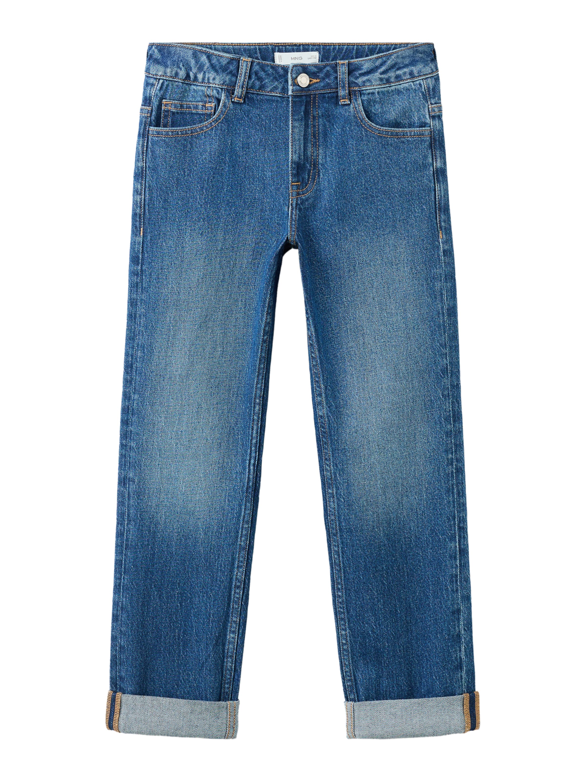 MANGO KIDS Normalny krój Jeansy w kolorze niebieski: przód