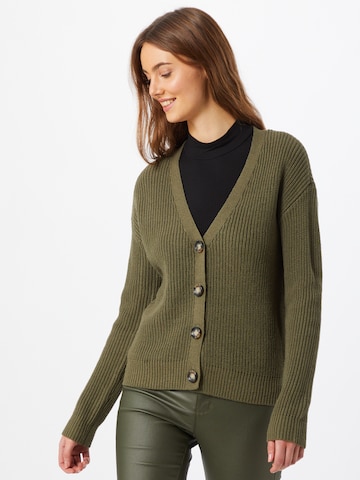 PIECES Knit Cardigan 'KARIE' in Green: front