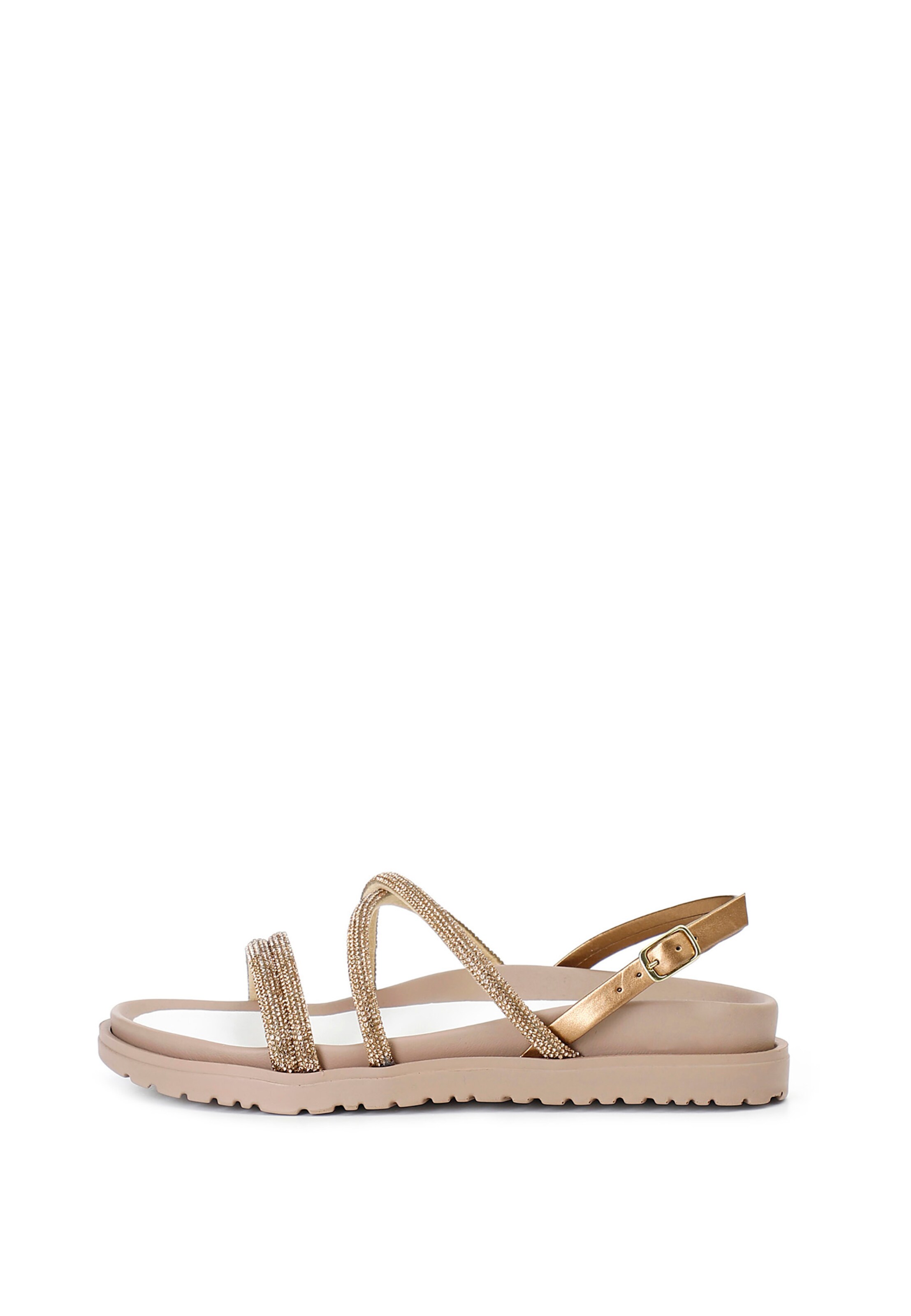 Sandalo con cinturino di CAFè NOIR in oro: frontale