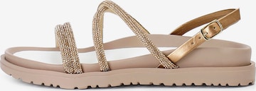 Sandalo con cinturino di CAFè NOIR in oro: frontale