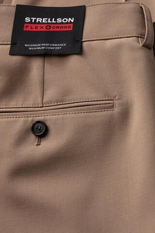 STRELLSON Loosefit Bandplooibroek 'Jarod2' in Beige