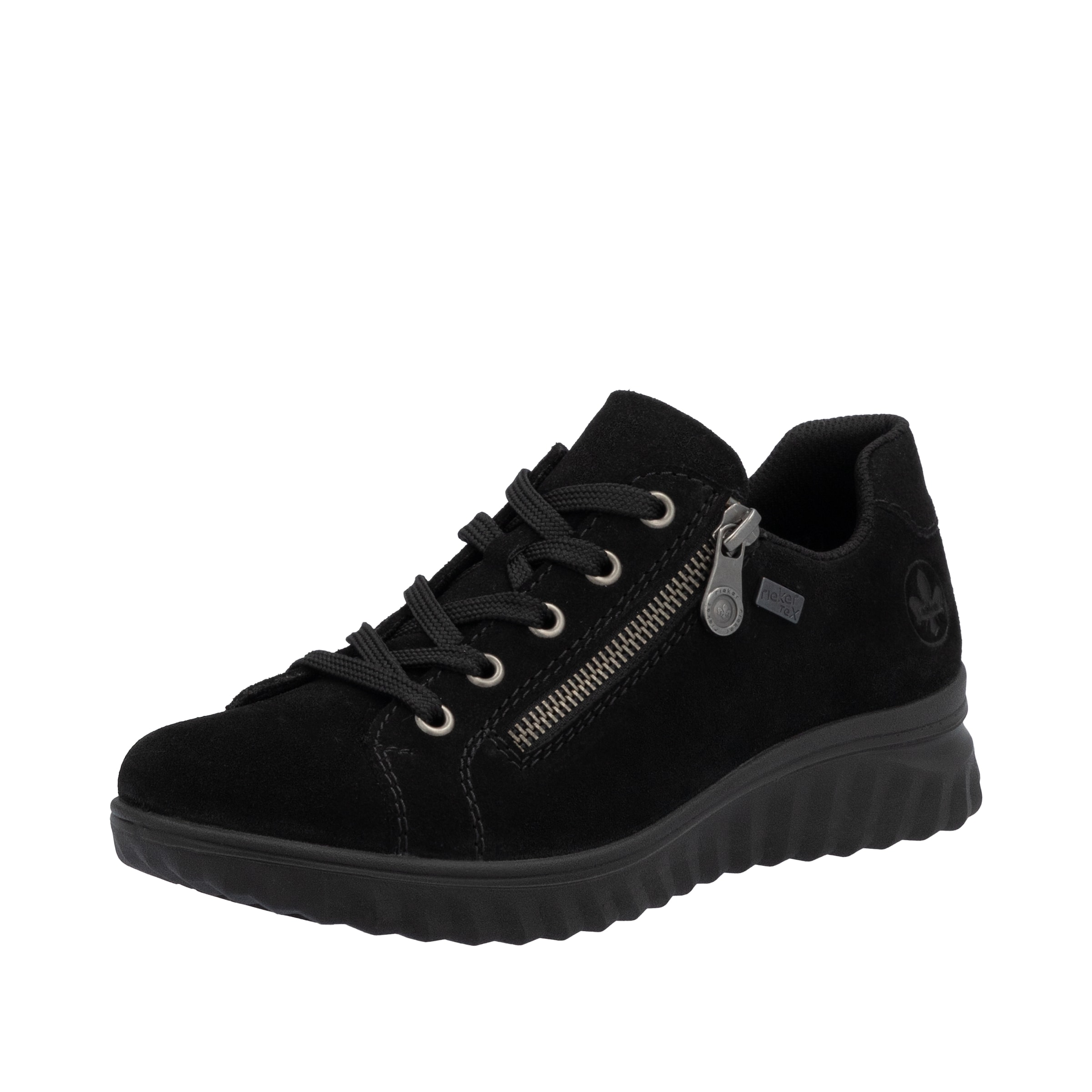 Rieker Sportlicher Schnürschuh in Schwarz: Vorderseite