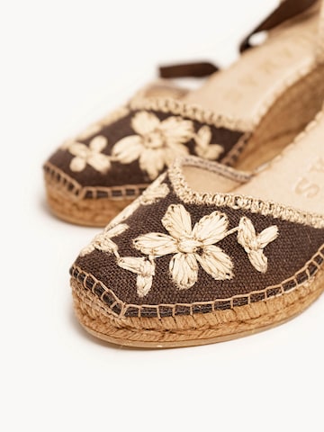 Alhamas - Sandalias 'Alpargata Cuña 7 cm' en marrón