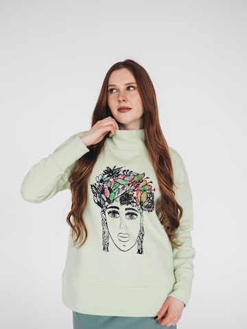 RADADA Sweatshirt 'FLOWER GIRL' in Grün