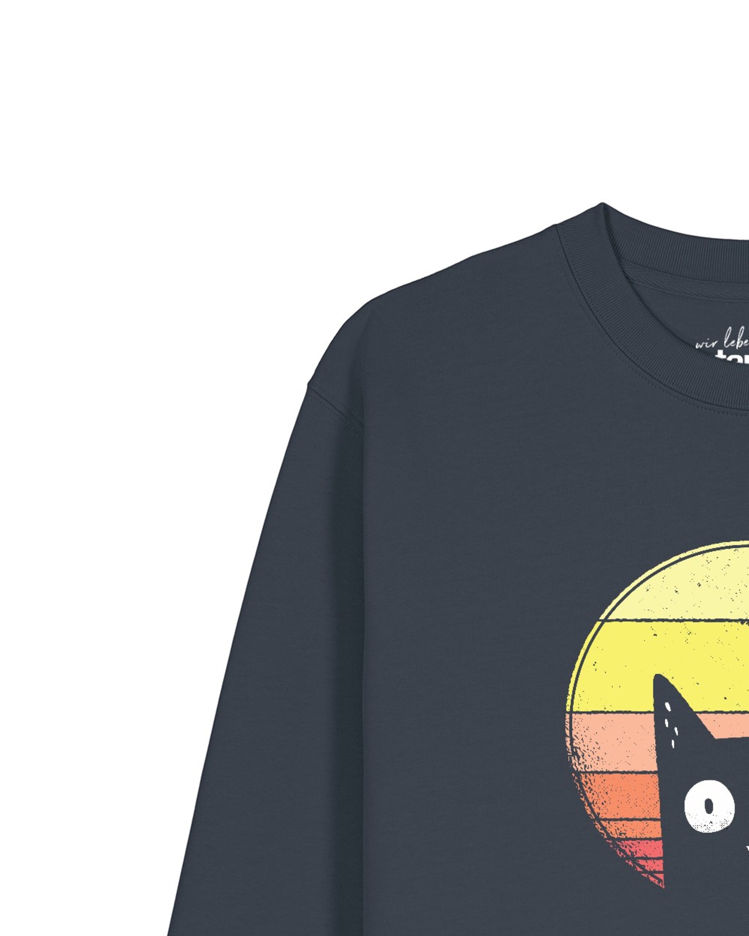 Watapparel Sweatshirt 'Sunset Cat' in Grijs