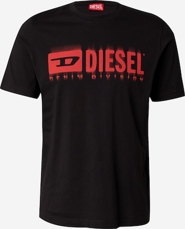 DIESEL - Camiseta 'T-ADJUST-Q7' en negro: frente