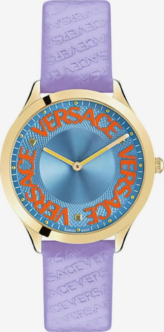 VERSACE Analoguhr 'Logo Halo' in Lila: Vorderseite