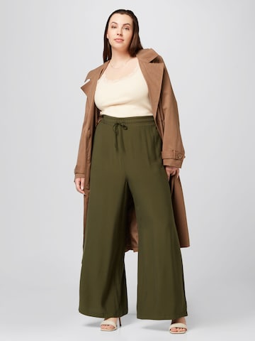 Guido Maria Kretschmer Curvy Wide leg Pants 'Janay' in Green