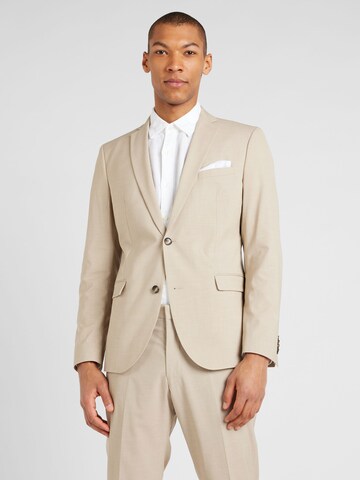 Slim fit Giacca da completo di s.Oliver in beige: frontale