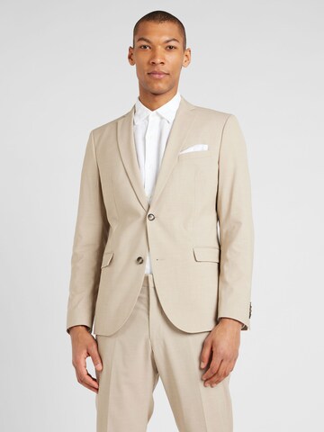 Coupe slim Veste de costume s.Oliver BLACK LABEL en beige : devant