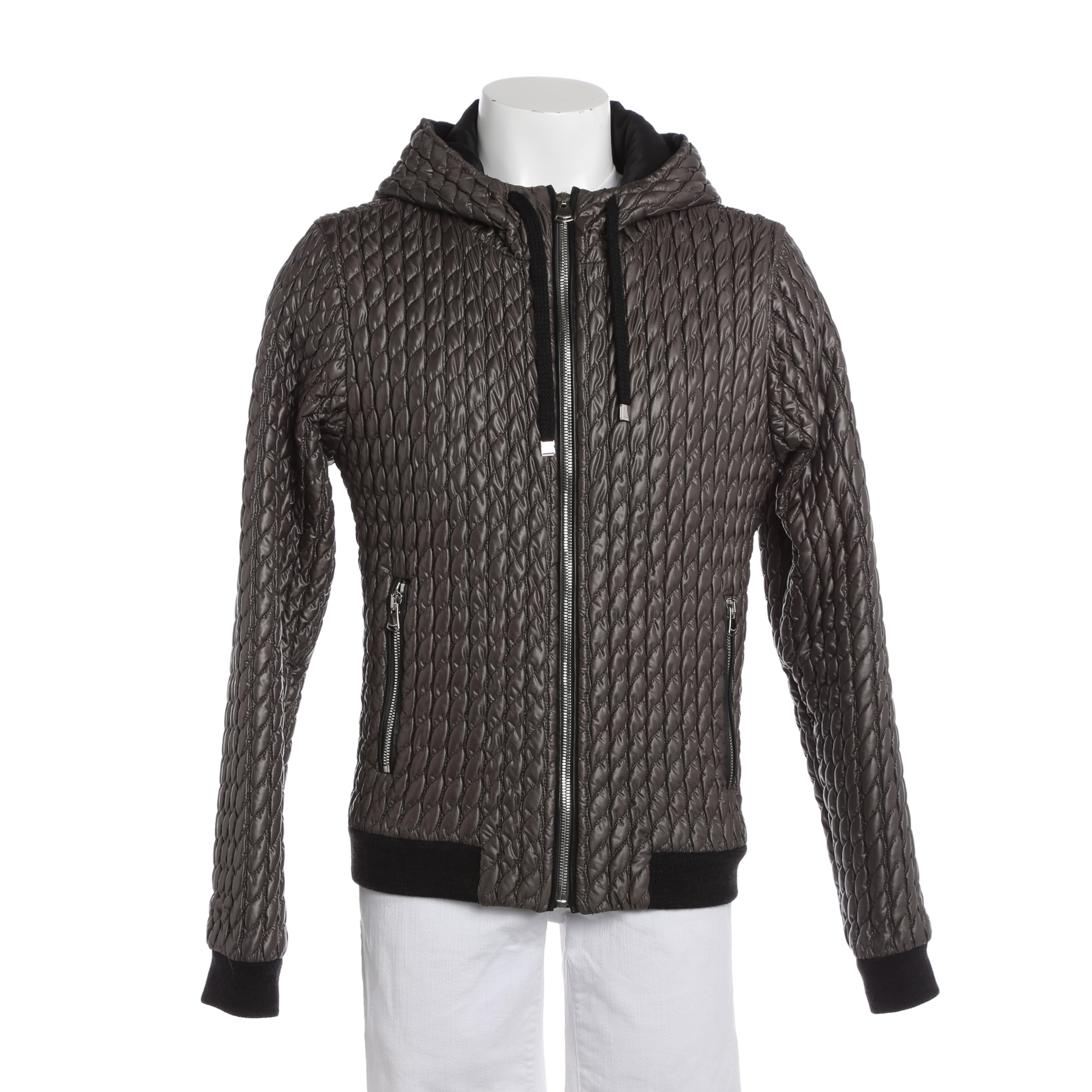 DOLCE & GABBANA Übergangsjacke L-XL in Grau: Vorderseite