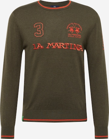 La Martina Sweater in Green: front