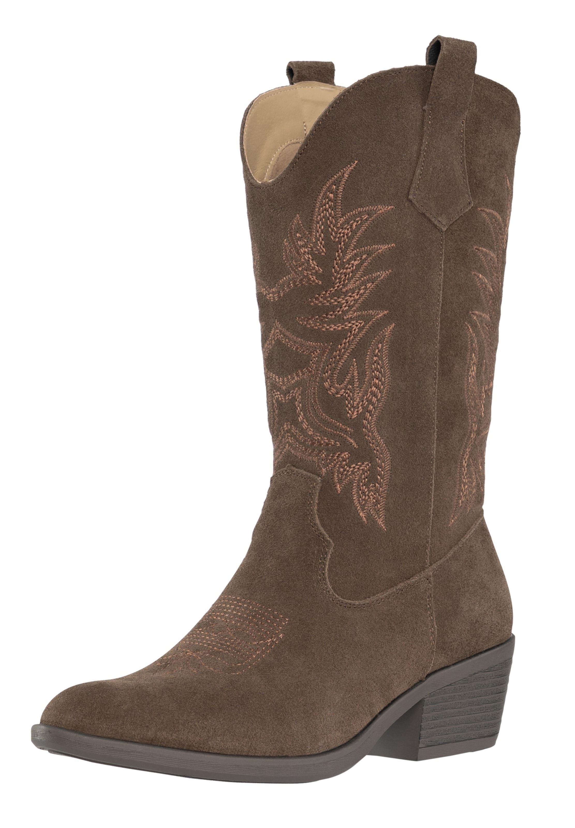 Salinyang Comwboystøvler i brun: forside