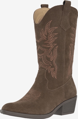 Salinyang Comwboystøvler i brun: forside