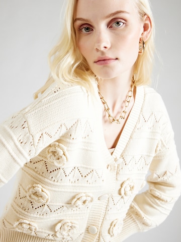 Y.A.S Knit cardigan 'PINA' in Beige