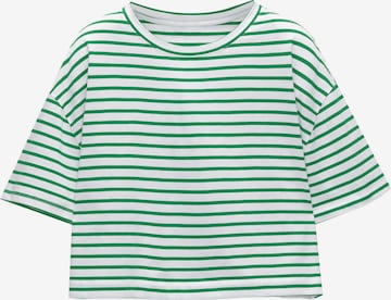 T-shirt Pull&Bear en vert : devant