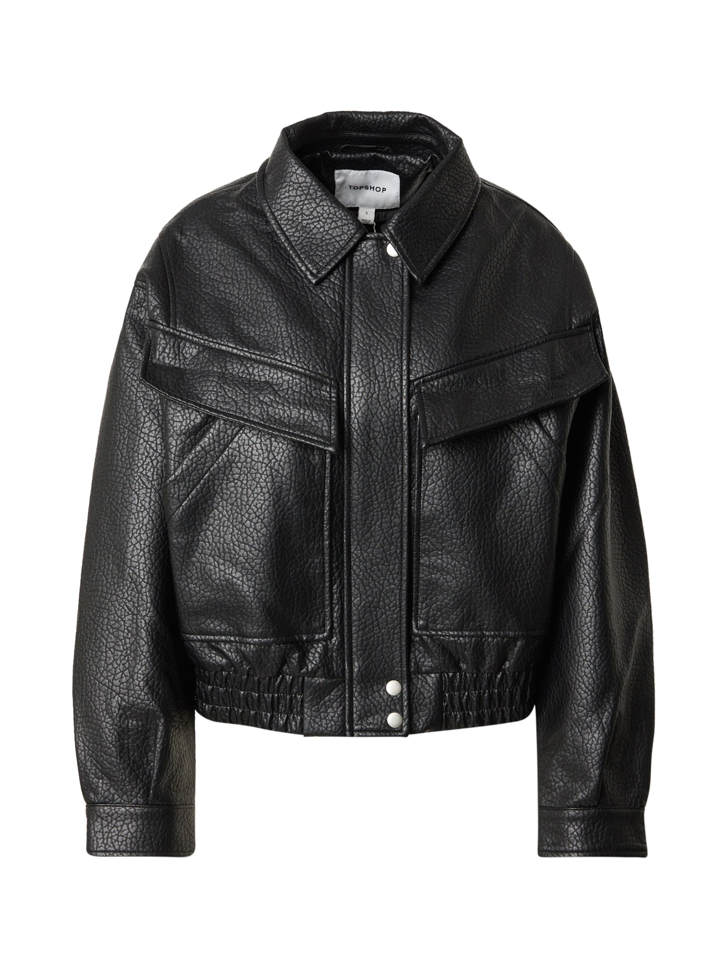 TOPSHOP Välikausitakki 'BREE' värissä musta, Tuotenäkymä