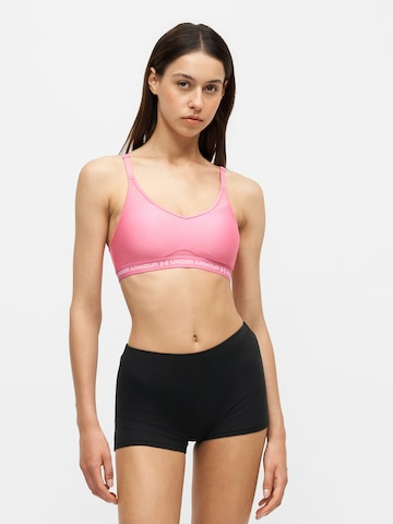 UNDER ARMOUR Μπουστάκι Αθλητικό σουτιέν σε ροζ: μπροστά