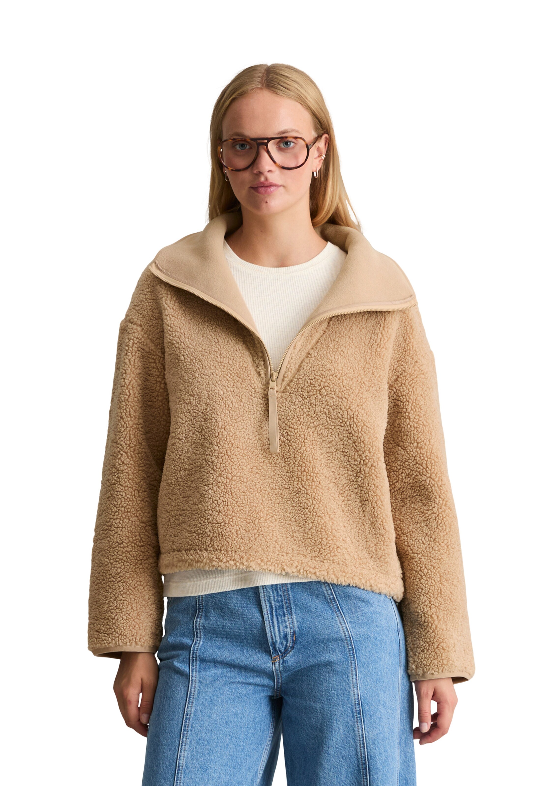 Marc O'Polo DENIM Trui in Beige: voorkant