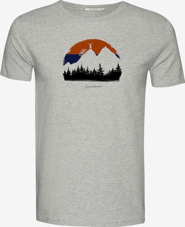 T-Shirt 'Nature Forest Happy' GREENBOMB en gris : devant