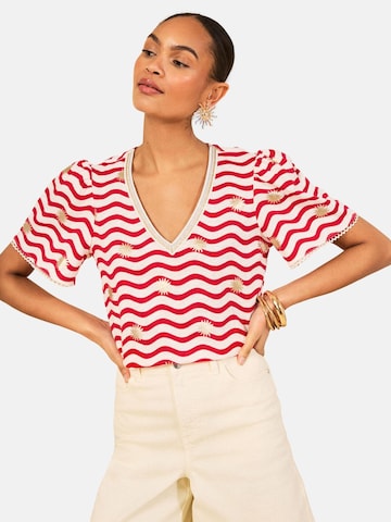 T-shirt love & roses en beige : devant