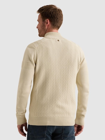 PME Legend Kofta 'Cardigan with zipper closure and raglan sleeves' i beige