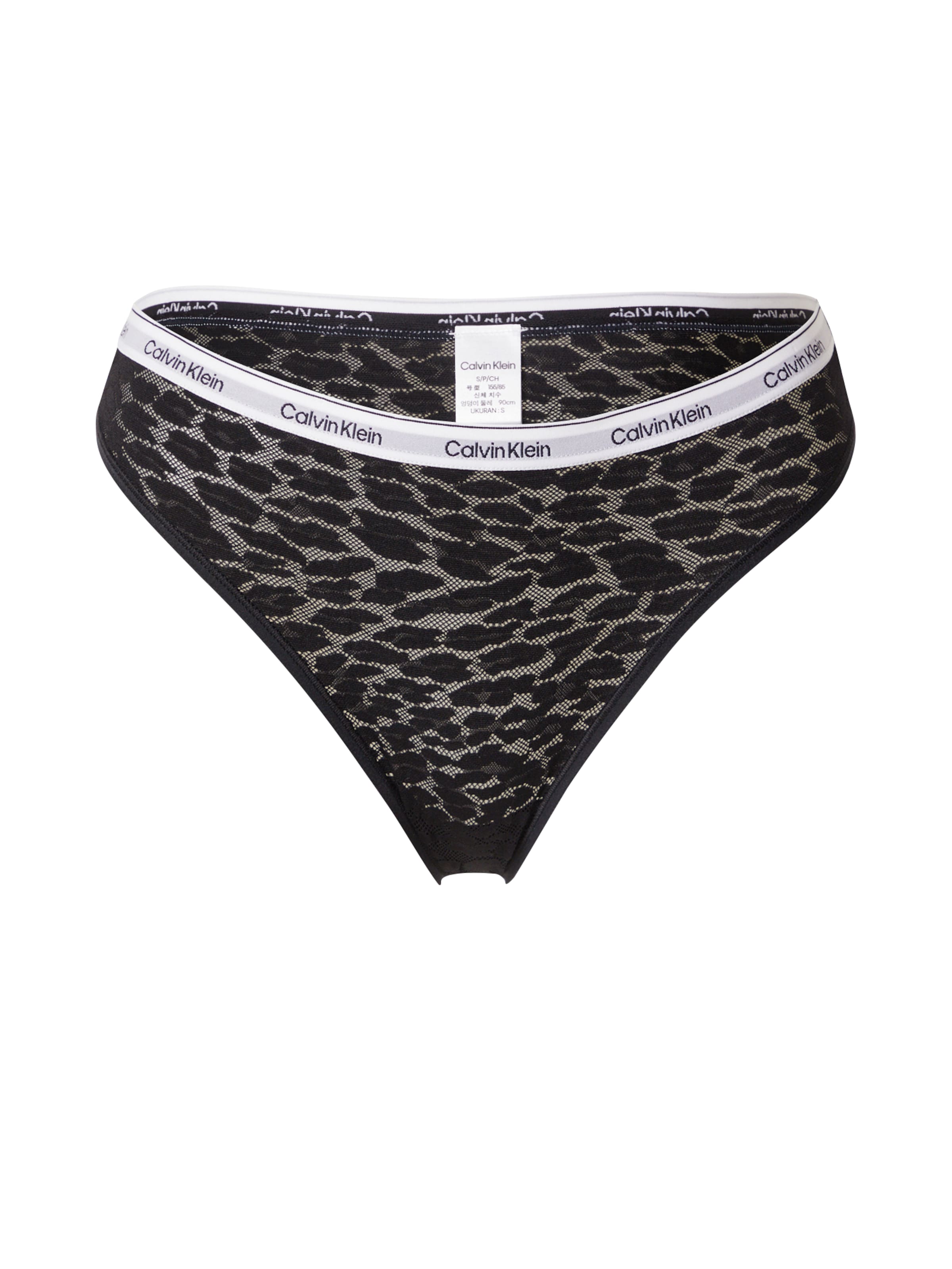 Tanga de la Calvin Klein Underwear pe negru: față