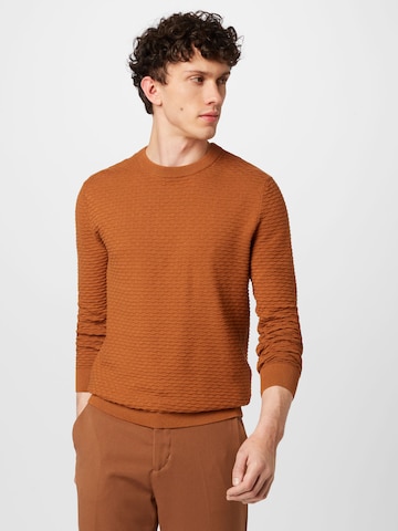 Pull-over 'ATLANTA' SELECTED en marron : devant