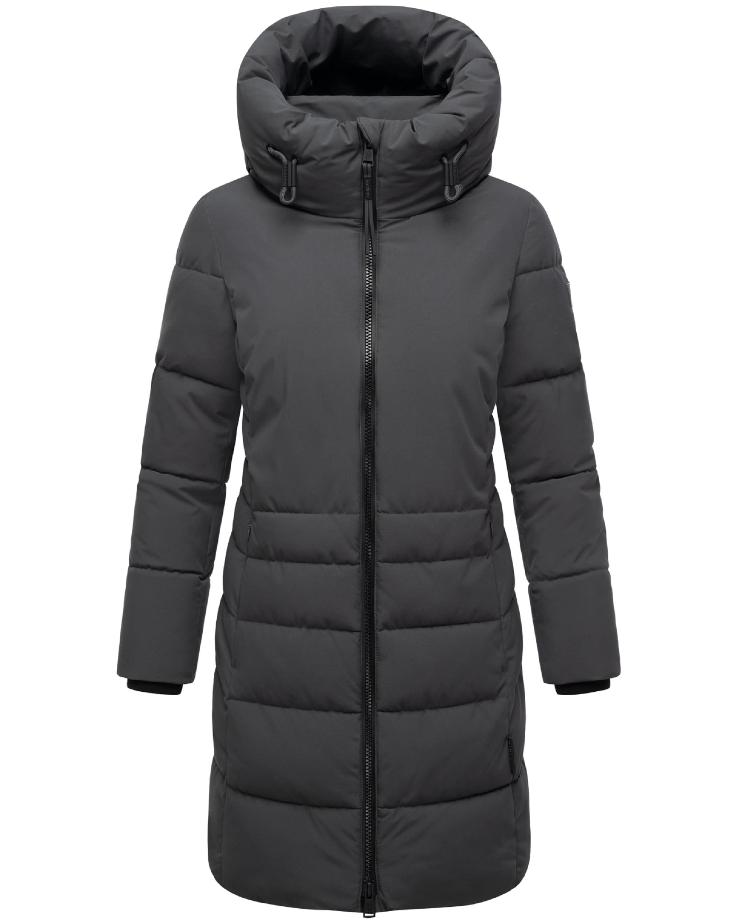 NAVAHOO Mantel 'Mondnebel XIV' in Grau: Vorderseite