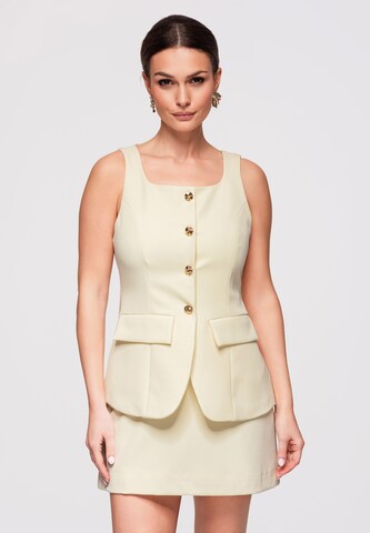 Robe fourreau Ombre en jaune : devant