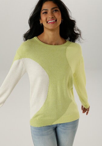 Aniston SELECTED Sweater in Green