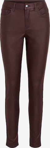 Coupe slim Pantalon 'SARAH' VILA en rouge : devant