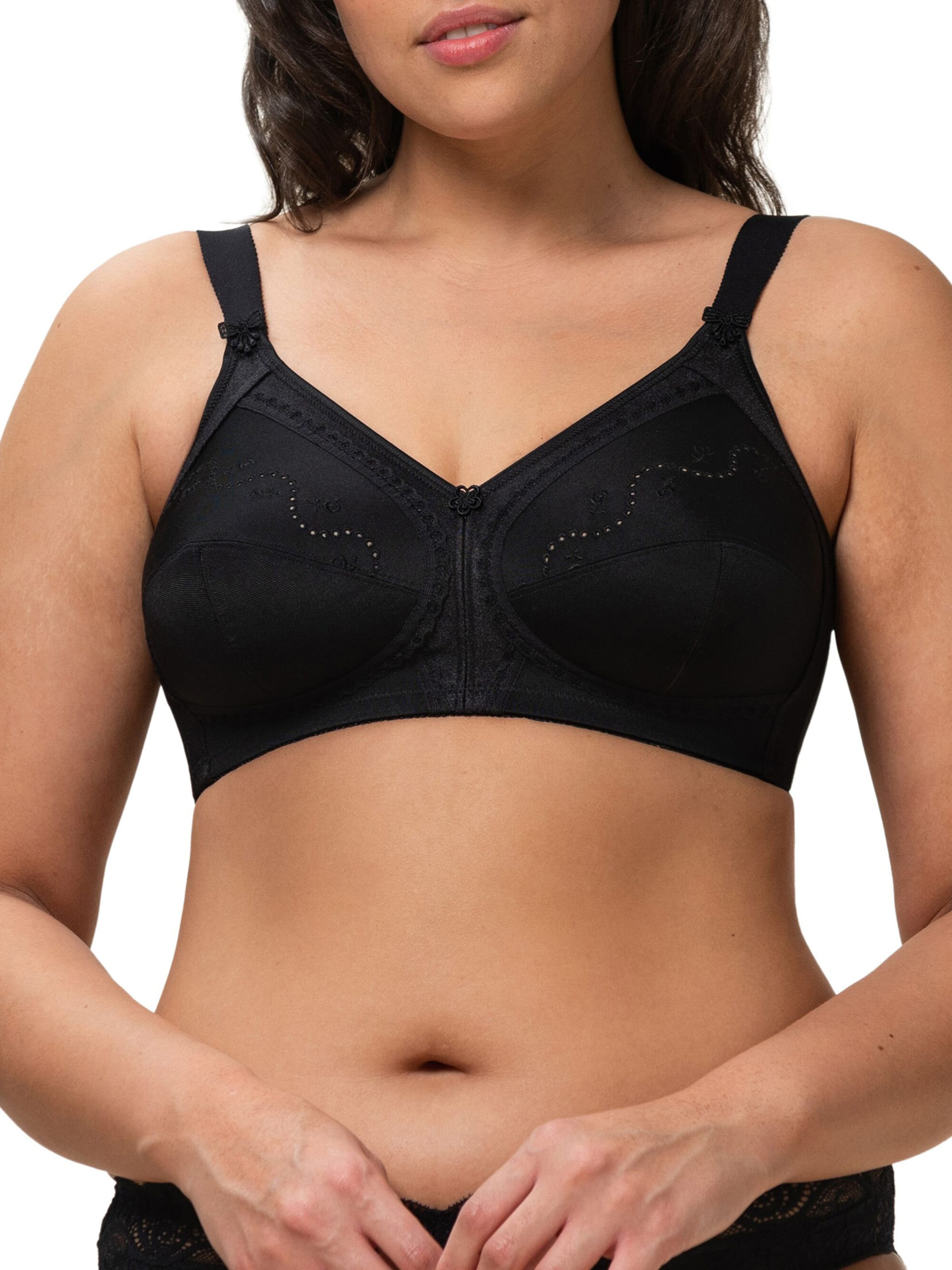Soutien-gorge ' Doreen + Cotton ' TRIUMPH en noir : devant