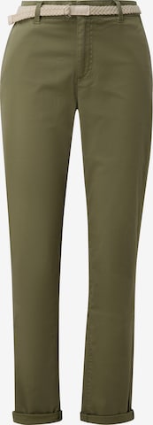 s.Oliver Tapered Chino in Groen: voorkant