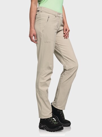 Schöffel Regular Outdoor trousers 'Engadin1' in Beige