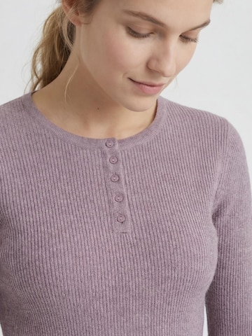 Antargo Sweater 'Basic Longsleeve with Buttons' in Pink