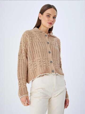 MixRay Knit cardigan in Beige