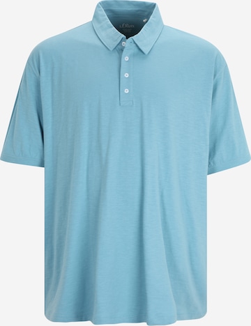 s.Oliver Men Big Sizes Shirt in Blue: front