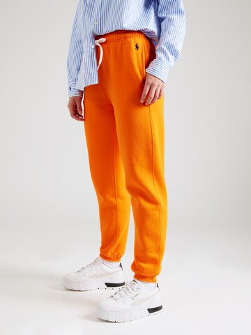 Tapered Pantaloni de la Polo Ralph Lauren pe portocaliu: față