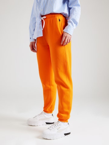 Tapered Pantaloni de la Polo Ralph Lauren pe portocaliu: față