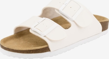 SUPERSOFT by Indigo Pantolette 'Classic' in Weiß: Vorderseite