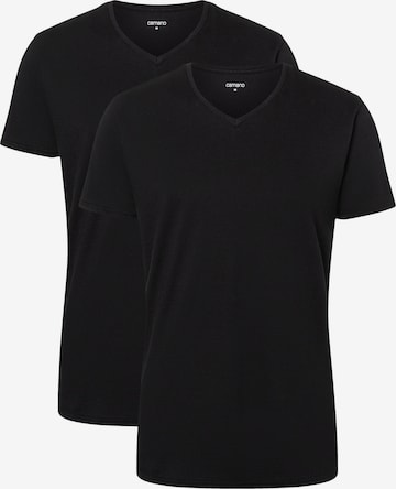 T-Shirt camano en noir : devant