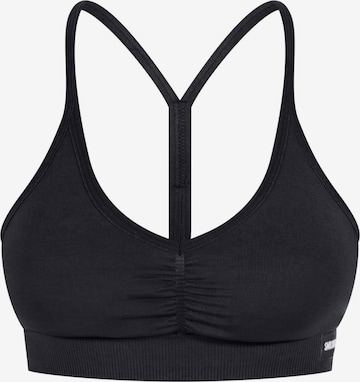 Soutien-gorge de sport ' Solid Scrunch ' Smilodox en noir : devant