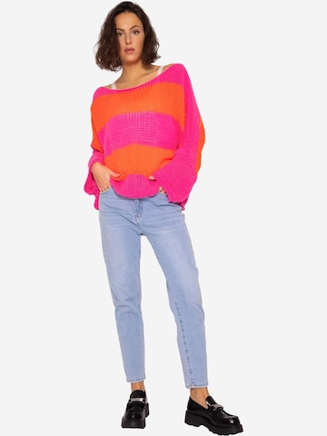 SASSYCLASSYŠiroki pulover - roza boja